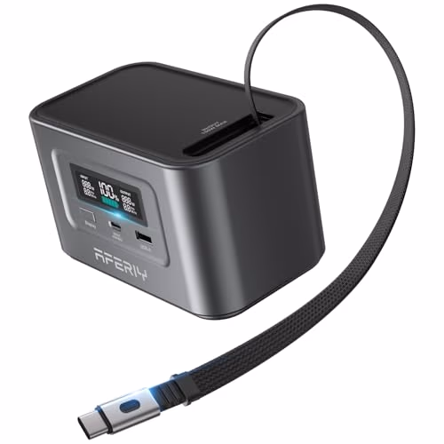 AFERIY Nano100: 99,2-Wh-Powerbank mit 100-W-USB-C-Kabel