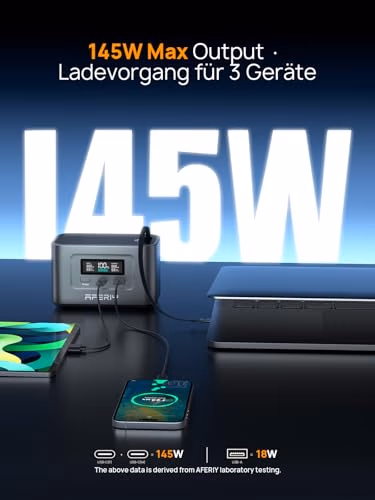 AFERIY Nano100: 99,2-Wh-Powerbank mit 100-W-USB-C-Kabel - 4