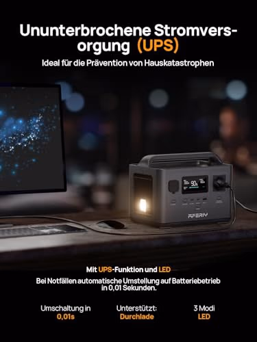 AFERIY Nomad400 P040: kompakte Powerstation mit 400 W und 256 Wh - 6